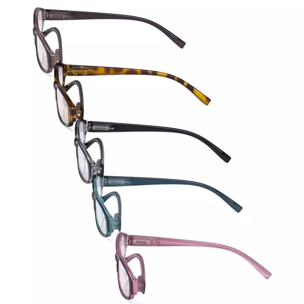 5 Pack Classic Small Reading Glasses Narrow Lens R9104Keyekeeper.com