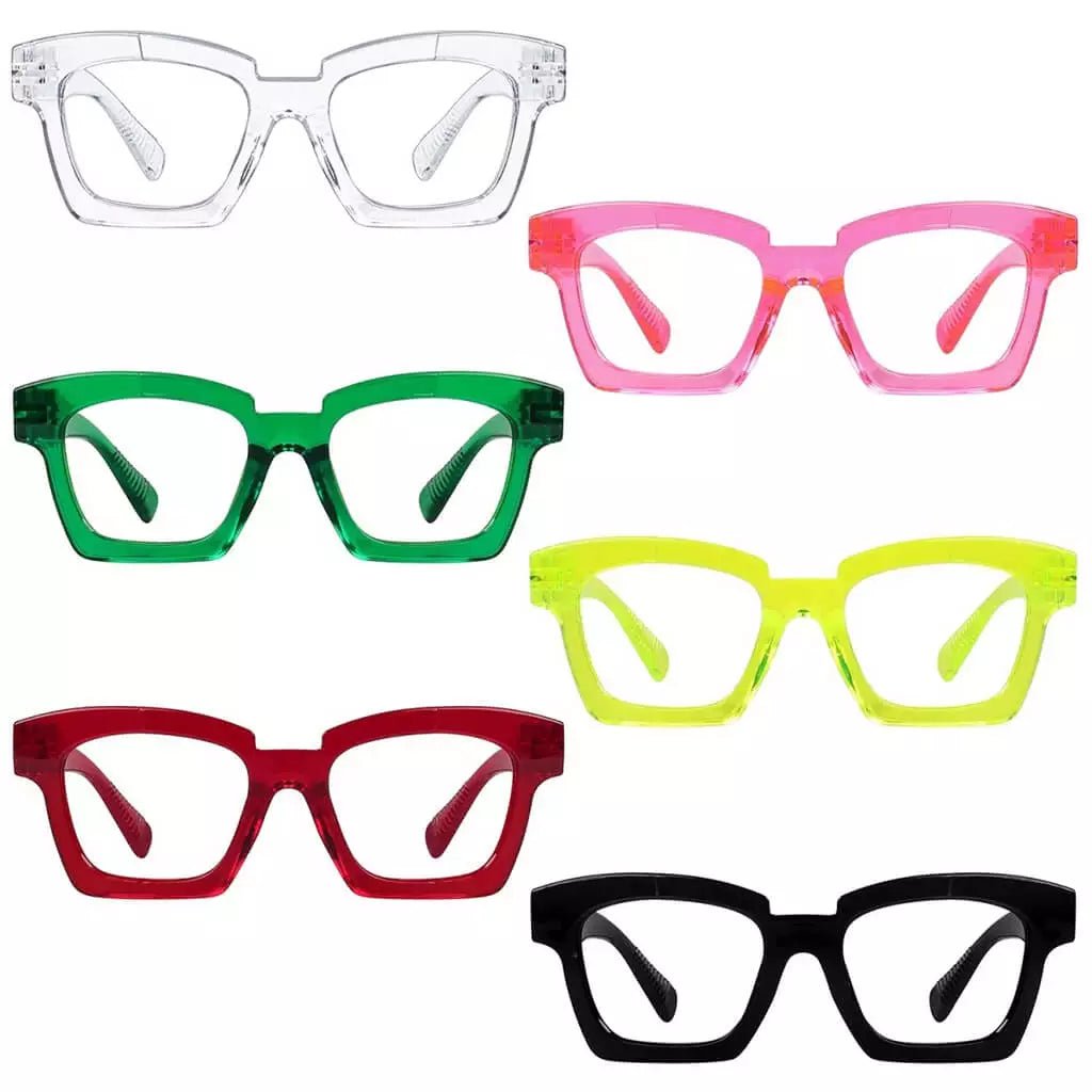 6 Pack Funky Screwless Metalless Reading Glasses NR2019eyekeeper.com