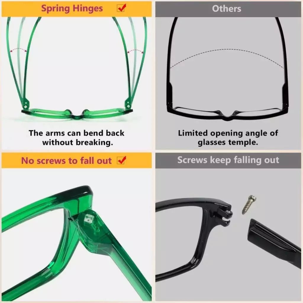 6 Pack Metalless Screwless Oversized Reading Glasses R2314eyekeeper.com