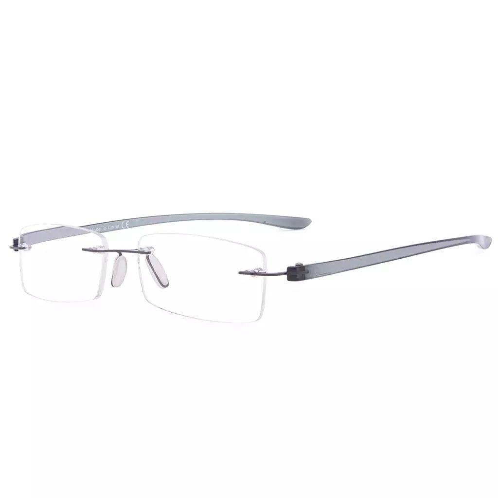 Small Lenes Rectangle Reading Glasses Rimless Readers R14001eyekeeper.com