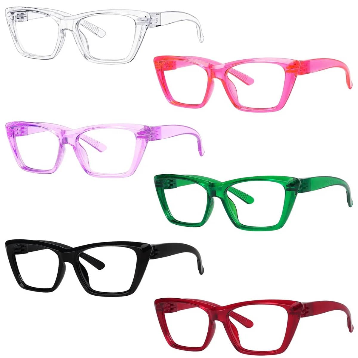 Cat-eye Reading Glasses Screwless Metalless Readers 2514 - eyekeeper.com