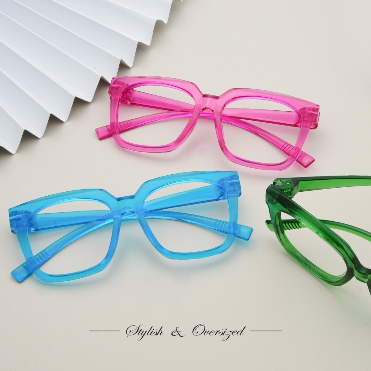 Oversized Metalless Screwless Glasses Rx Spes Blue Light Blocking 2144 - eyekeeper.com