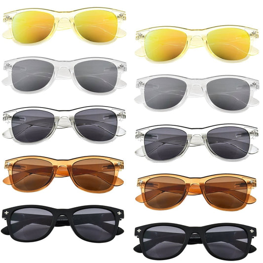 10 Pack 80's Bifocal Reading Sunglasses with Spring Hinges SGS027eyekeeper.com