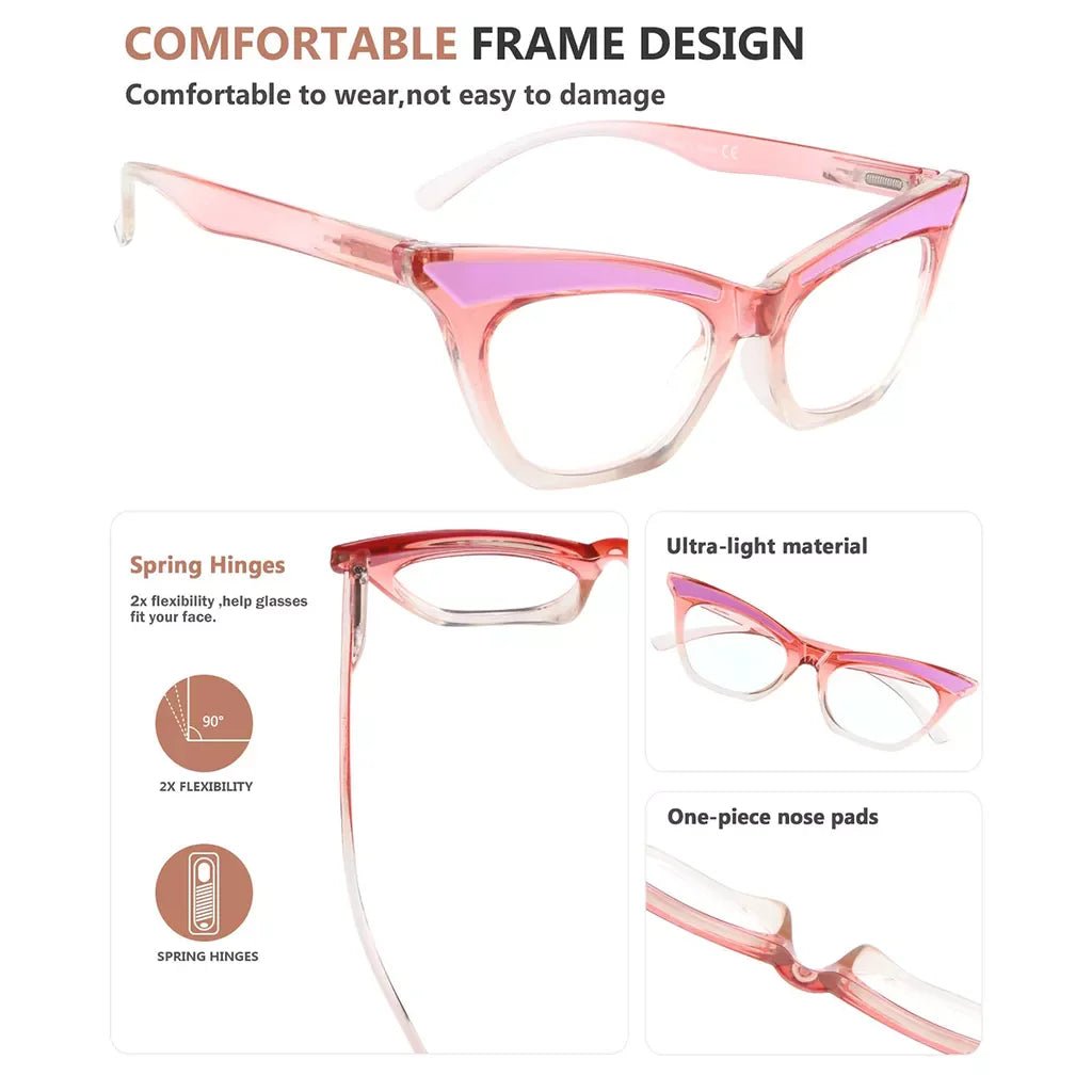 10 Pack Cat Eye Reading Glasses Cute Readers R2132eyekeeper.com