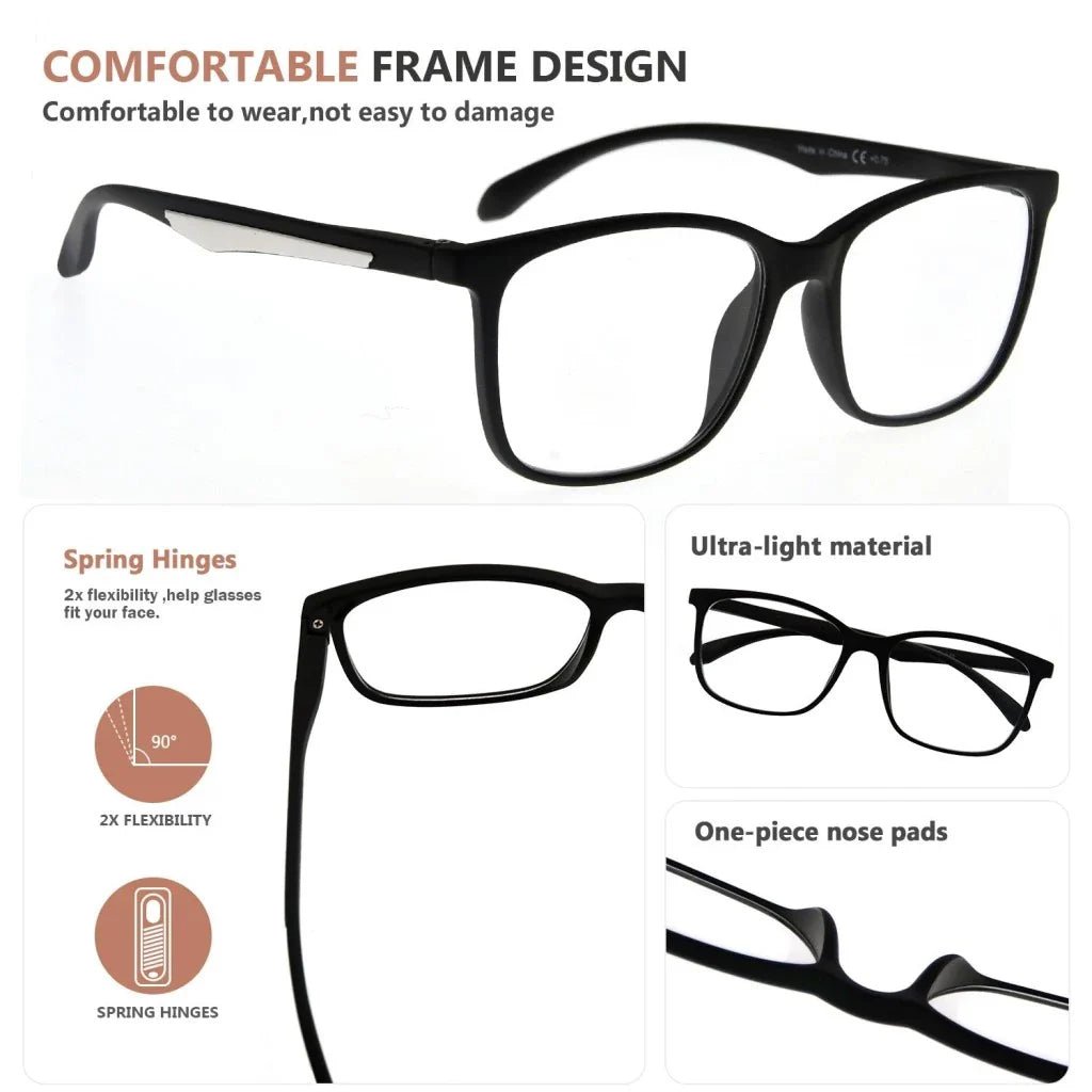 10 Pack Classic Vintage Design Rectangle Reading Glasses Readers R9113eyekeeper.com