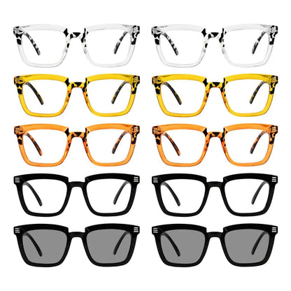 10 Pack Design Rectangle Reading Glasses Include Sunshine Readers R2109eyekeeper.com