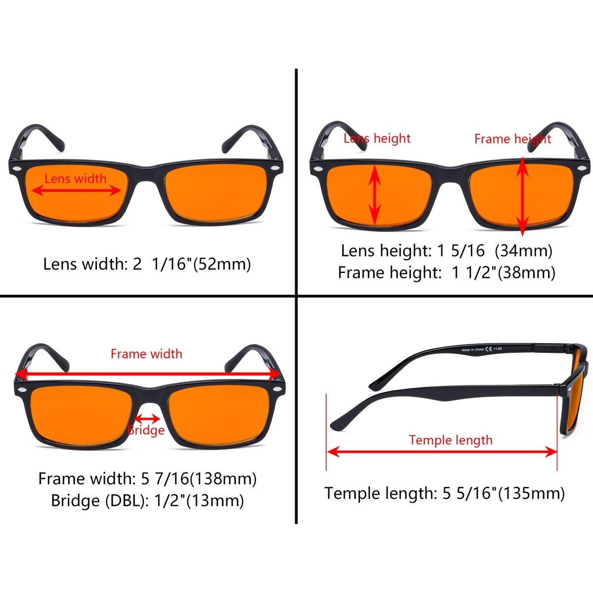 Reading Glasses Computer Readers Orange Tinted 10 Pack Women Men eyekeeper