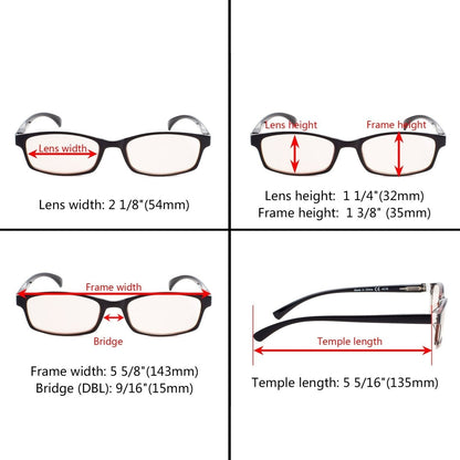 10 Pack Stylish Comfortable Computer Reading Glasses CG177eyekeeper.com