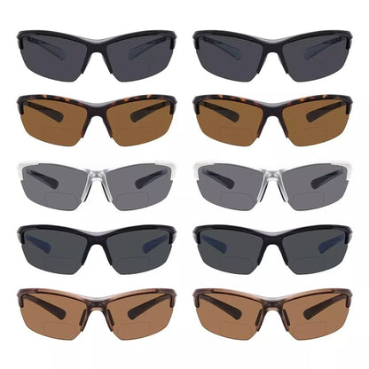 10 Pack TR90 Frame Bifocal Sunglasses Sports Sunshine Readers SG901eyekeeper.com