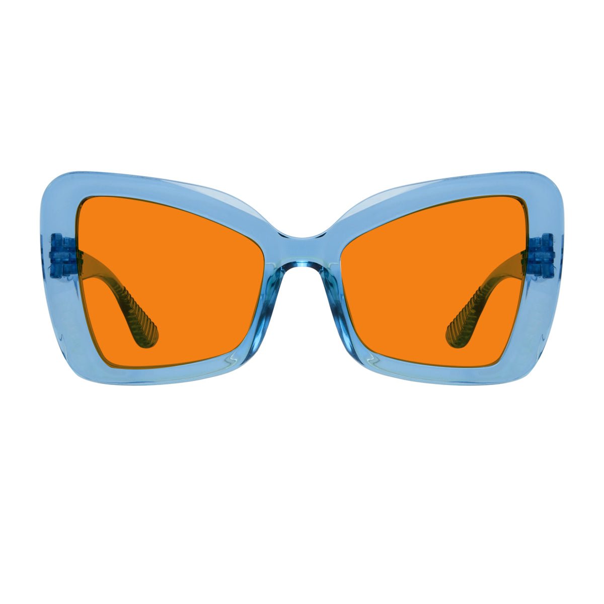 100% Blue Blocking Glasses Cat - eye Orange Lens Metalless Screwless R2315 - B98eyekeeper.com