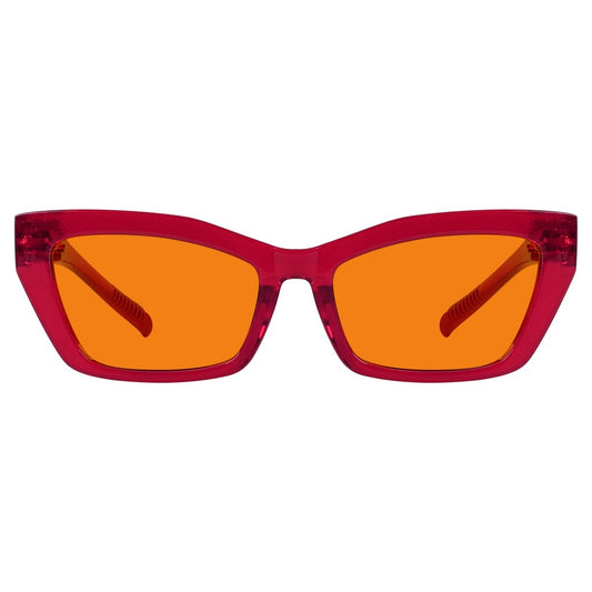 100% Blue Blocking Glasses Orange Lens Cat - eye Metalless Screwless R2516 - B98eyekeeper.com