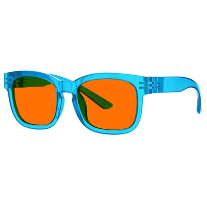 100% Blue Blocking Glasses Square Orange Lens Metalless Screwless Eyewear R033 - B98eyekeeper.com