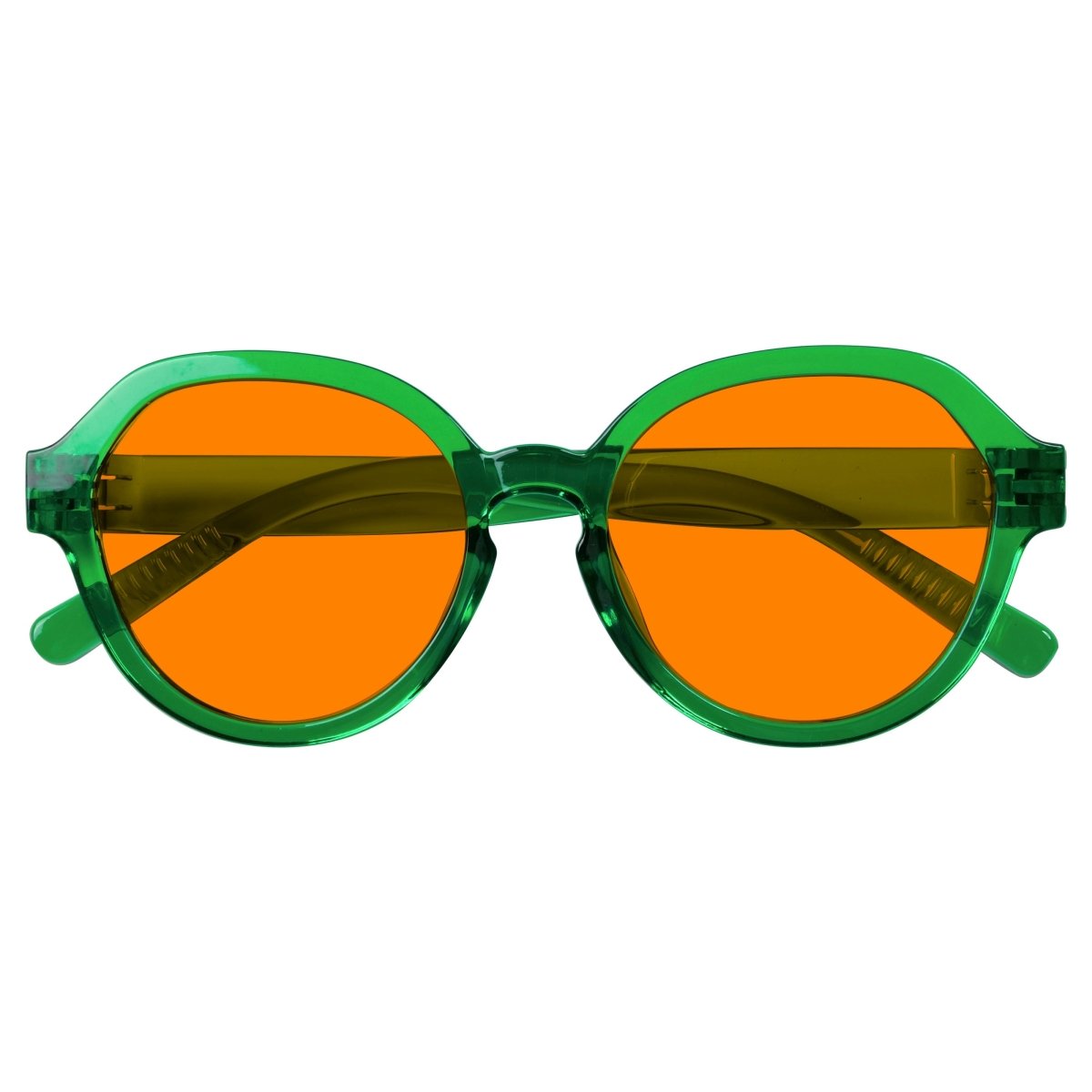 100% Blue Blocking Orange Glasses Oversized Metalless Nighttime Eyewear R2317 - B98eyekeeper.com