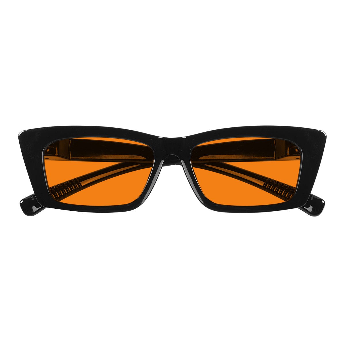 100% Blue Blocking Orange Lens Cat - eye Glasses Metalless R2501 - B98eyekeeper.com