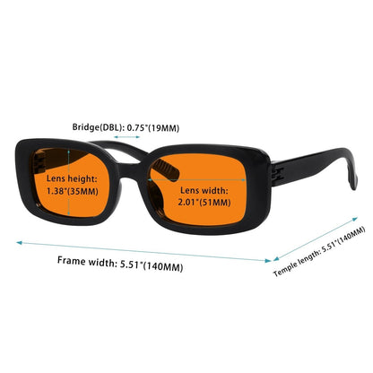 100% Blue Light Blocking Nighttime Glasses Metalless Screwless R2502 - B98eyekeeper.com