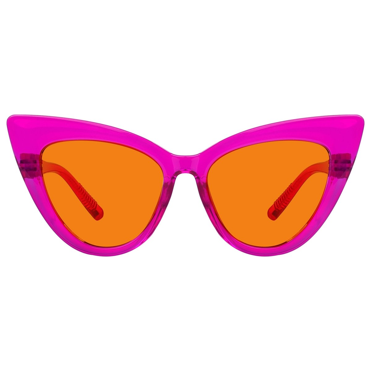 100% Blue Light Blocking Orange Cat - eye Nighttime Glasses R2318 - B98eyekeeper.com