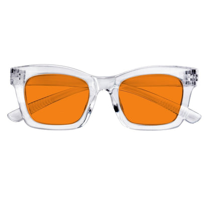 100% Blue Light Blocking Orange Glasses Metalless Screwless R2308 - B98eyekeeper.com