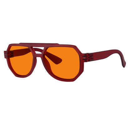 100% Blue Light Blocking Orange Metalless Pilot Glasses R2309 - B98eyekeeper.com