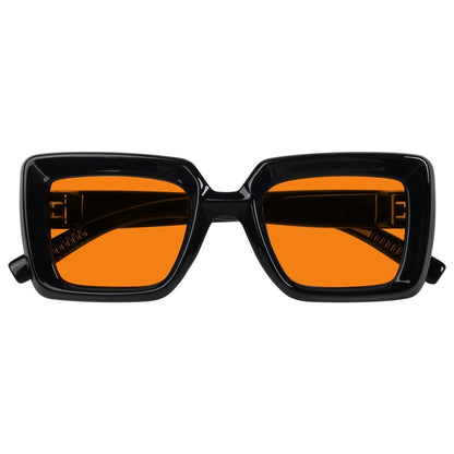 100% Blue Light Blocking Orange Thick Frame Screwless Eyewear NR2101 - B98eyekeeper.com