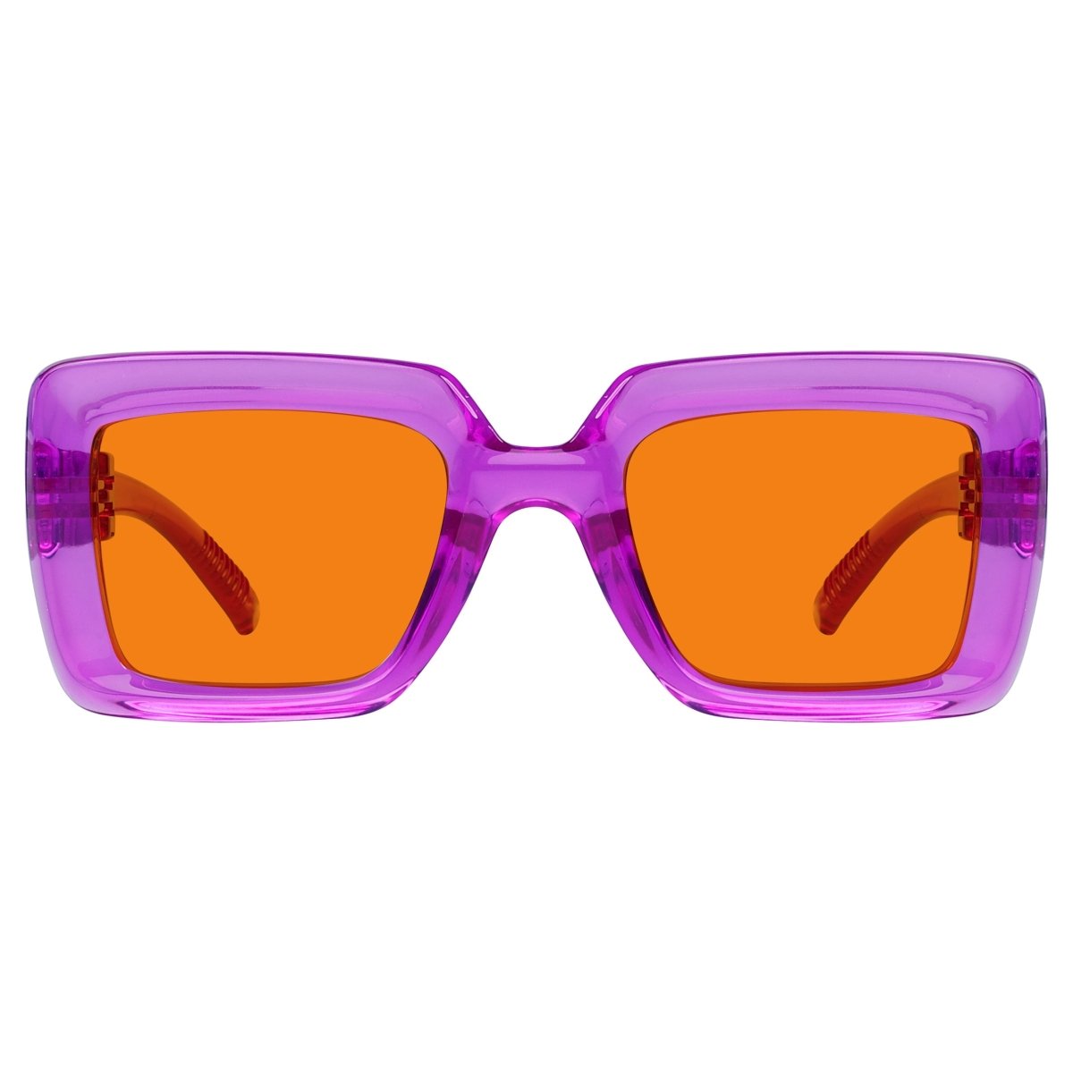 100% Blue Light Blocking Orange Thick Frame Screwless Eyewear NR2101 - B98eyekeeper.com