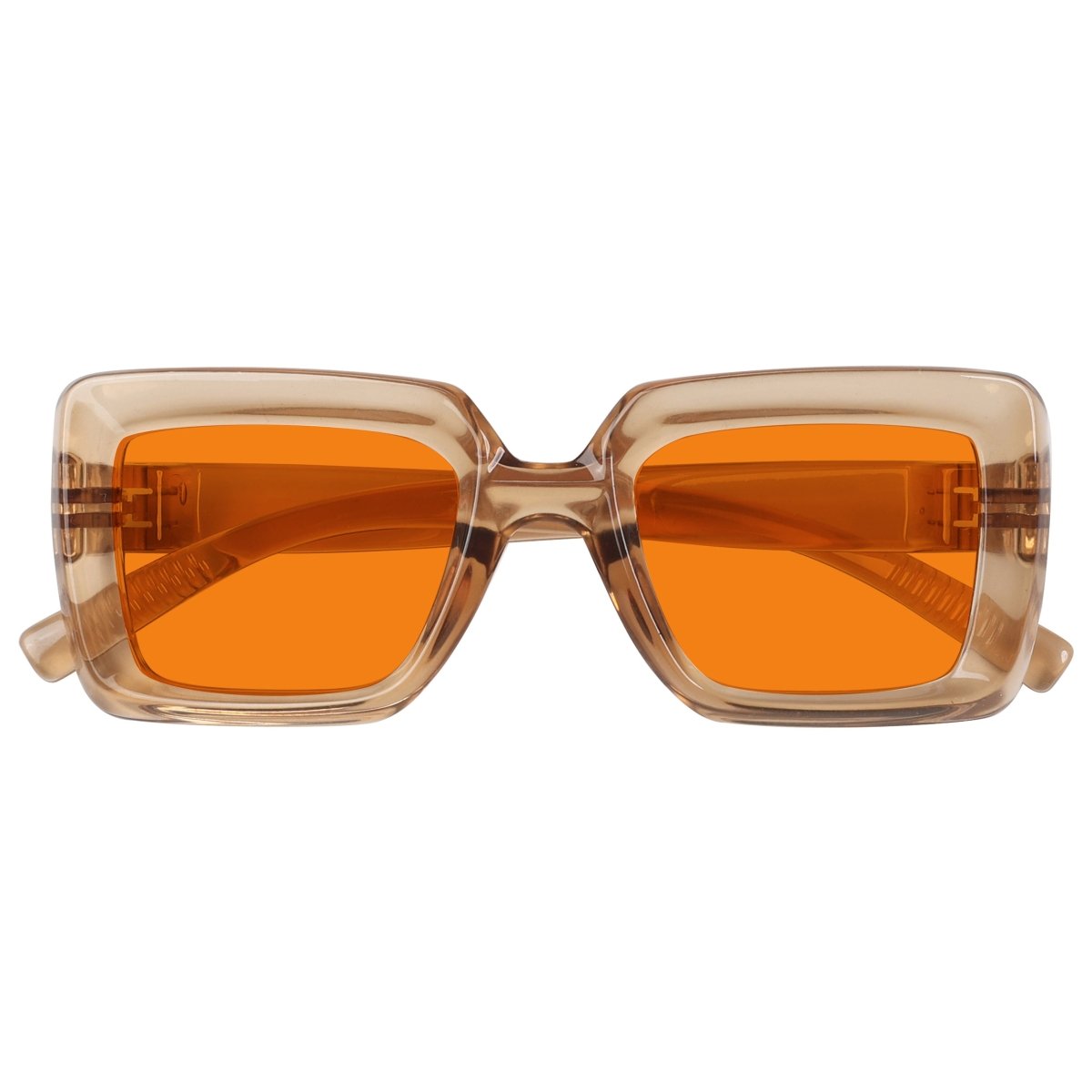 100% Blue Light Blocking Orange Thick Frame Screwless Eyewear NR2101 - B98eyekeeper.com