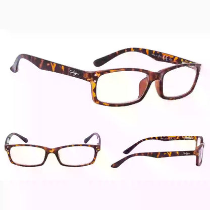 12 Pack Rectangle Stylish Spring hinges Reading Glasses R103eyekeeper.com