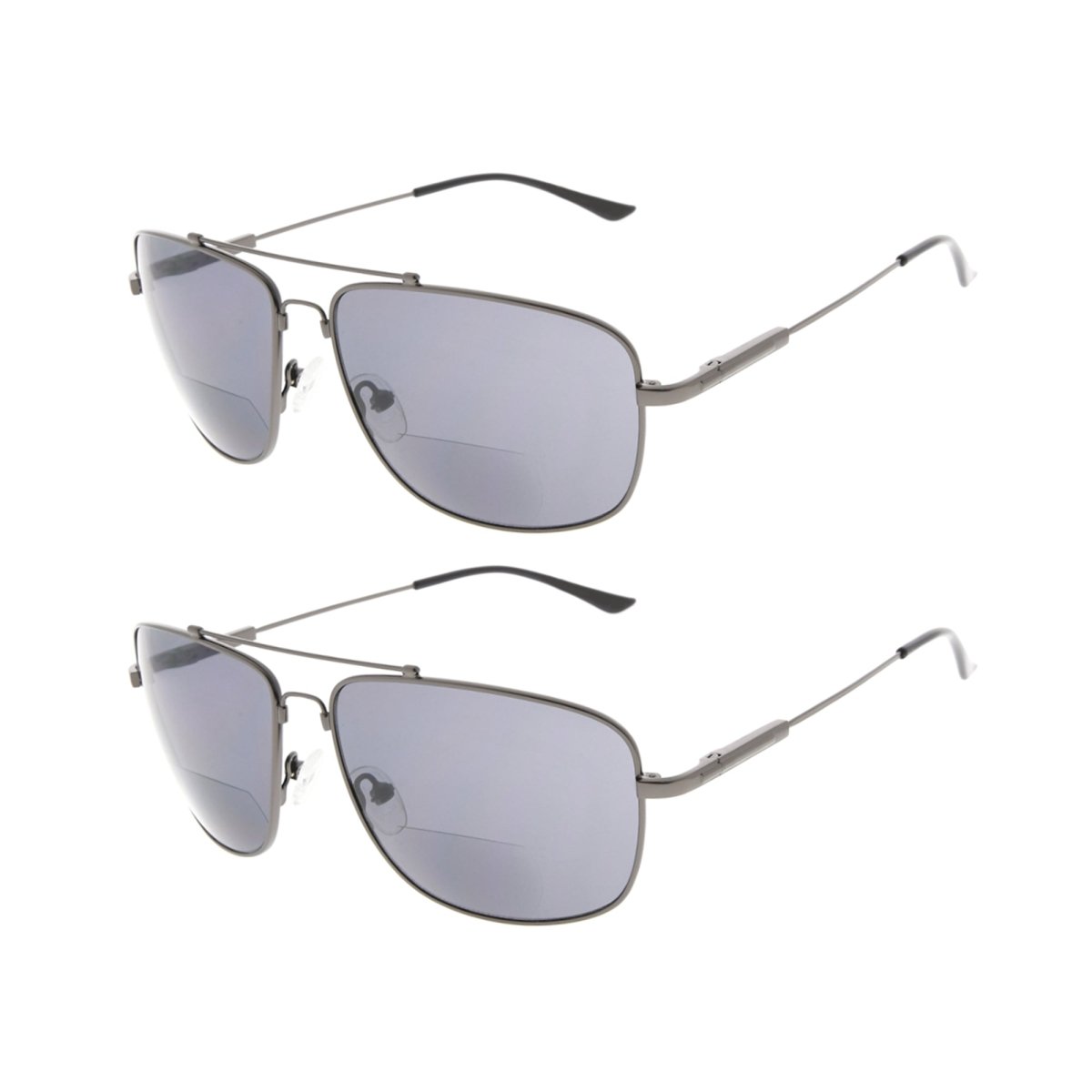 2 Pack Full Rim Bifocal Reading Sunglasses Readers SG1801eyekeeper.com