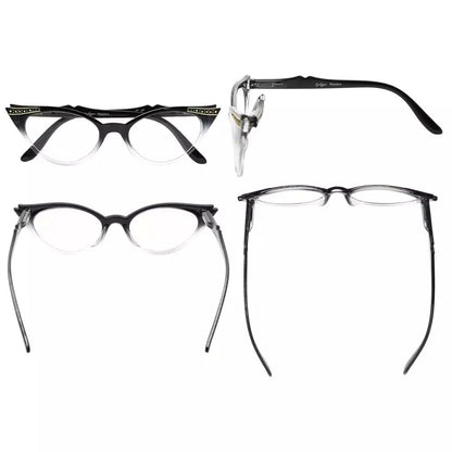 3 Pack Cat - eye Reading Glasses Include Sunshine Readers R914eyekeeper.com