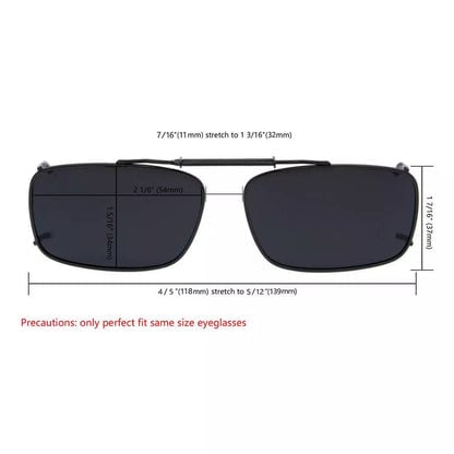 3 Pack Clip on Polarized Sunglasses C61(54MMx34MM)eyekeeper.com