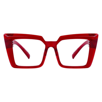 30% Blue Light Blocking Oversized Metalless Screwless Cat - eye Eyeglasses NR2141 - B15eyekeeper.com