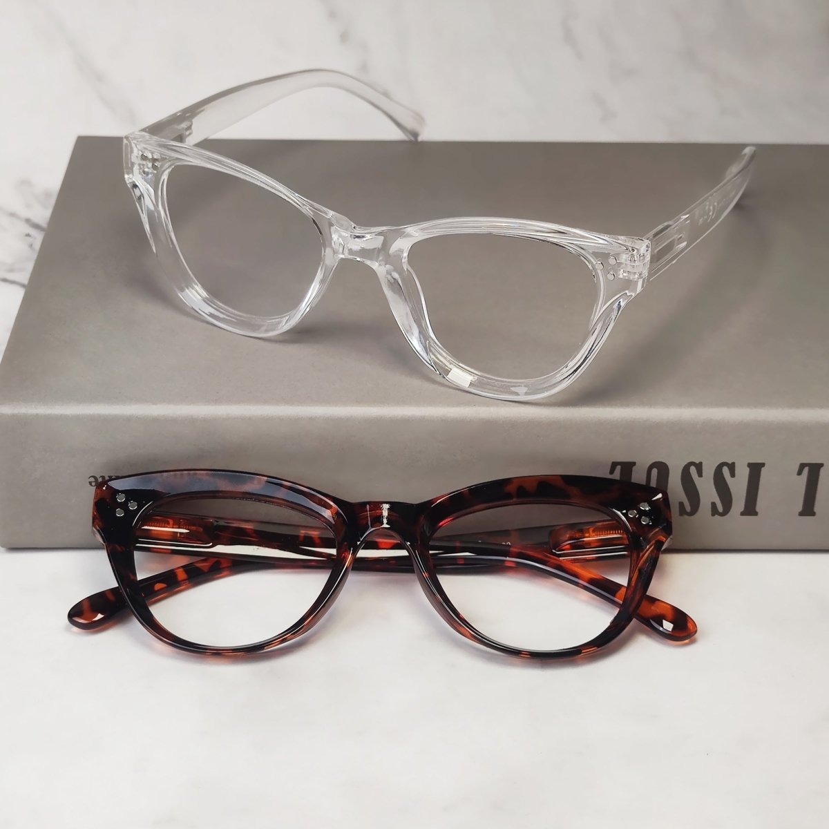 4 Pack Cat - eye Reading Glasses Thicker Frame Readers R9108eyekeeper.com