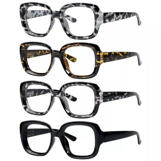 4 Pack Classic Thicker Frame Reading Glasses Newish Readers R2035eyekeeper.com