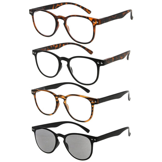 4 Pack Round Reading Glasses R060eyekeeper.com