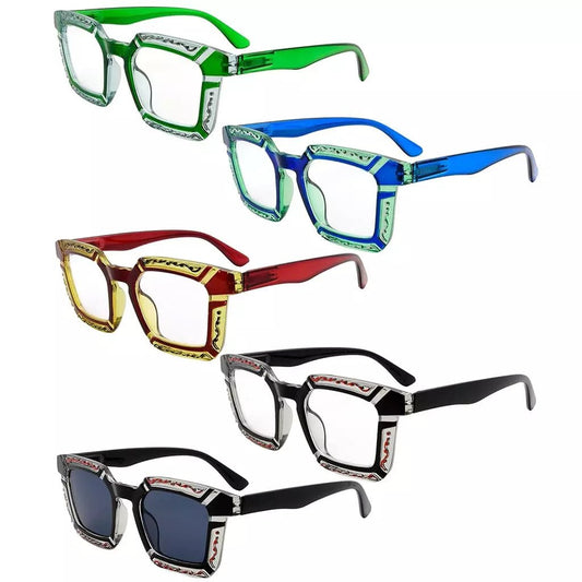 5 Pack Floral Pattern Design Reading Glasses R2106eyekeeper.com