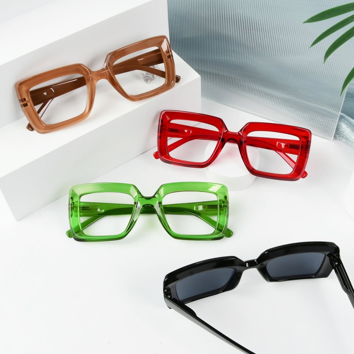 5 Pack Rectangle Funky Reading Glasses Trendy Readers R2101eyekeeper.com