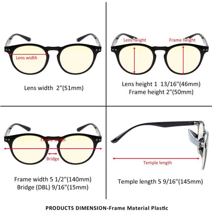 5 Pack Stylish Cat - eye Blue Light Filter Eyeglasses CG079 - 6eyekeeper.com