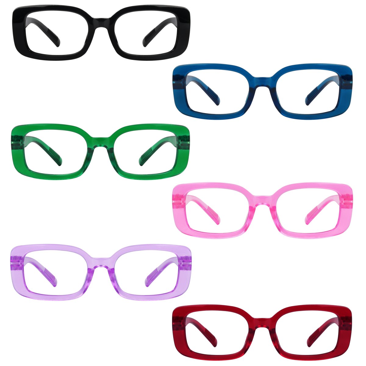 6 Pack 30% Blue Light Blocking Metalless Screwless Glasses R2502 - B15eyekeeper.com