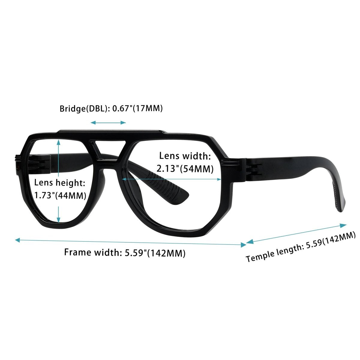 6 Pack 30% Blue Light Blocking Pilot Metalless Screwless Glasses R2309 - B15eyekeeper.com