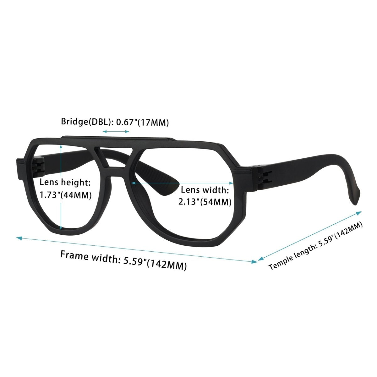 6 Pack 30% Blue Light Blocking Pilot Metalless Screwless Glasses R2309 - B15eyekeeper.com