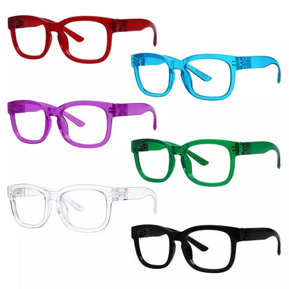 6 Pack 30% Blue Light Blocking Square Metalless Screwless Eyewear R033 - B15eyekeeper.com