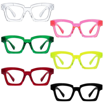 6 Pack Funky Screwless Metalless Reading Glasses NR2019eyekeeper.com