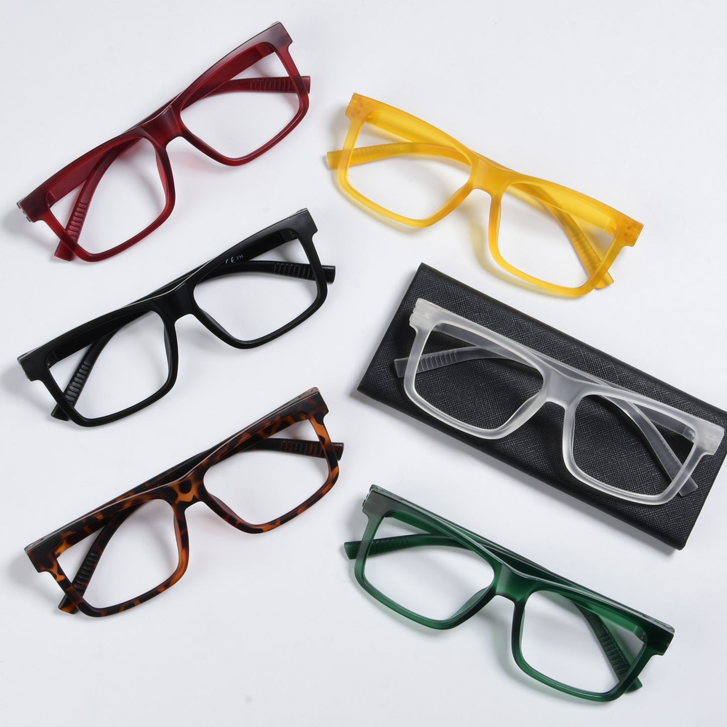 6 Pack Oversized Metalless Screwless Reading Glasses R2508