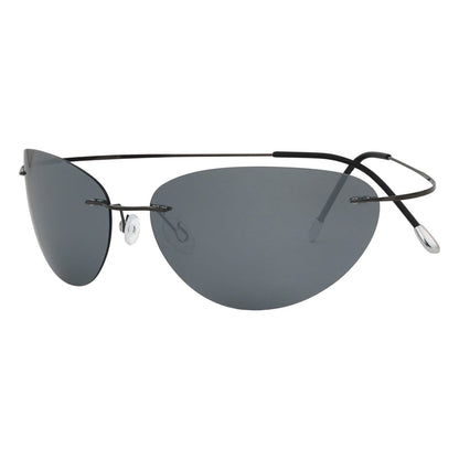 Cat - eye Rimless Titanium Frame Polarized Sunglasses S1506eyekeeper.com