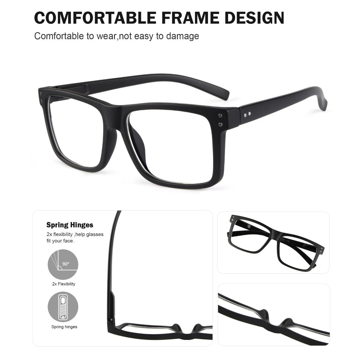 Fashionable Large Frame Reading Glasses Stylish Readers R2142eyekeeper.com