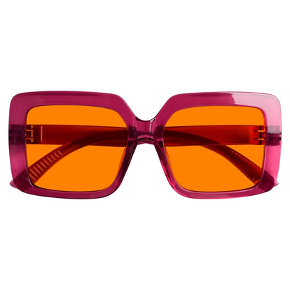 Oversized 100% Blue Blocking Glasses Orange Lens Metalless Screwless R2311 - B98eyekeeper.com