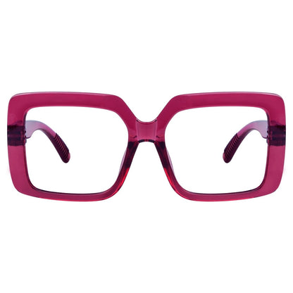 Oversized 30% Blue Light Blocking Glasses Metalless Screwless Glasses R2311 - B15eyekeeper.com