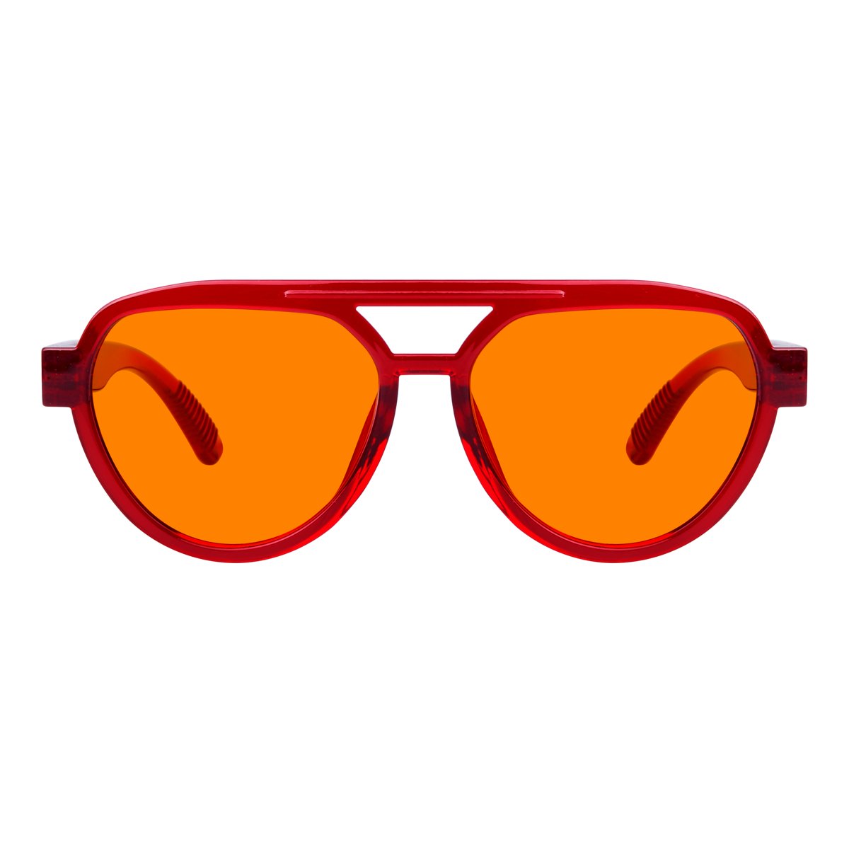 Pilot 100% Blue Blocking Glasses Orange Lens Metalless Screwless R2312 - B98eyekeeper.com