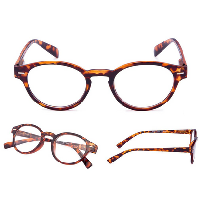 4-Pack Retro Ovale Leesbrillen Reading Glasses3-R091