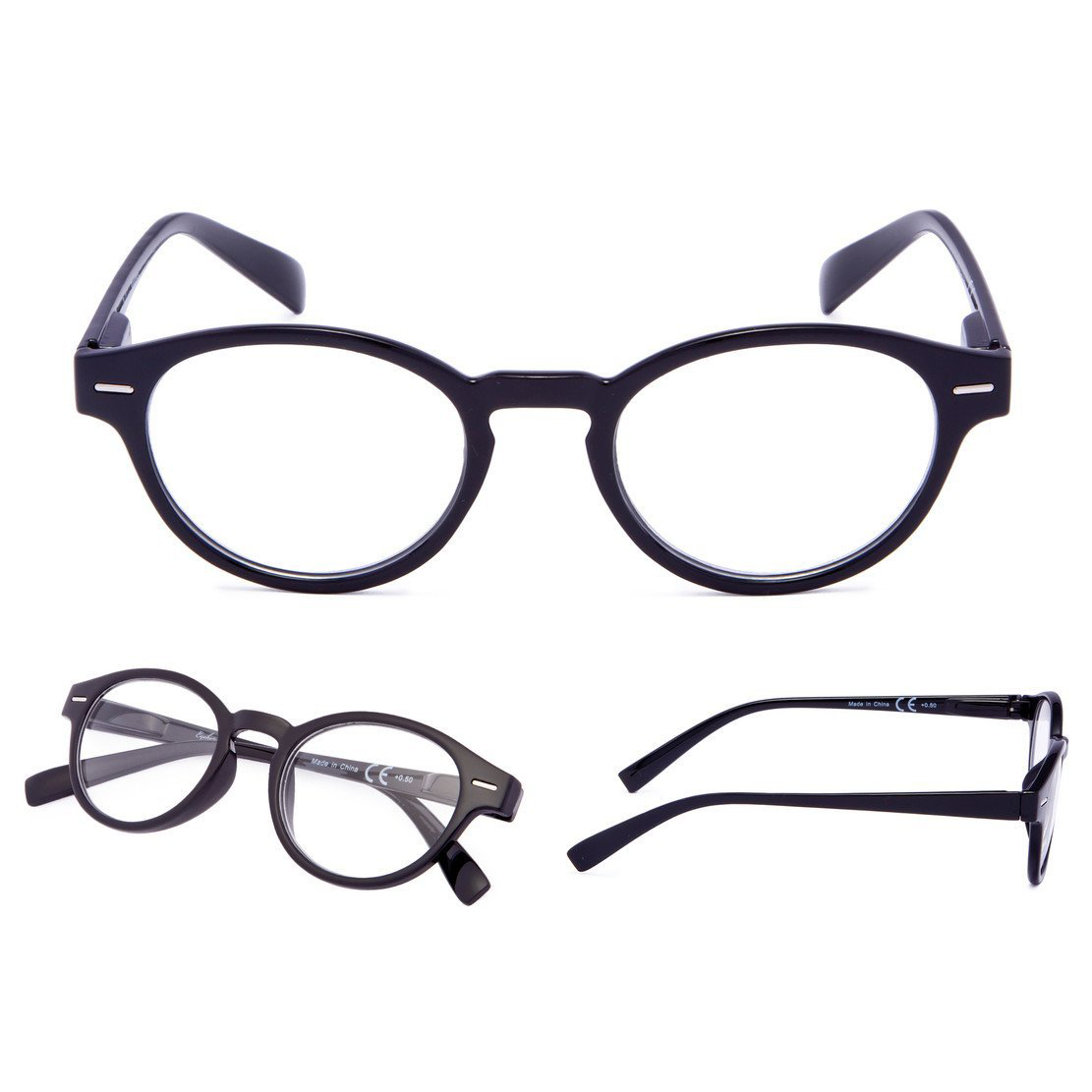 4-Pack Retro Ovale Leesbrillen Reading Glasses3-R091