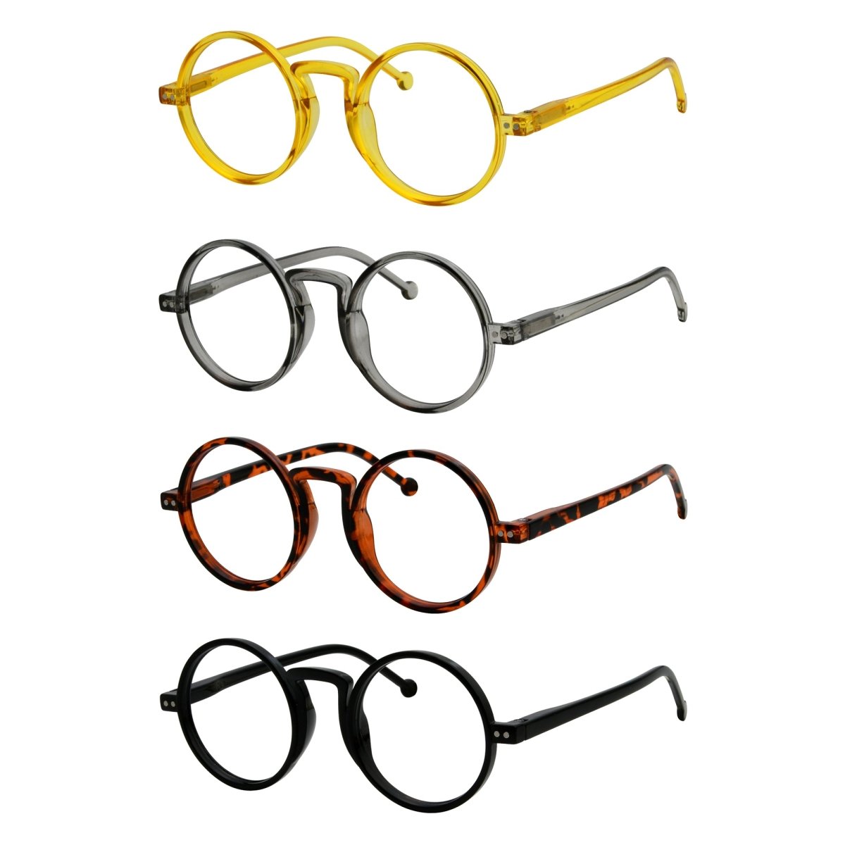 4 Pack Round Reading Glasses Retro Readers R2140eyekeeper.com